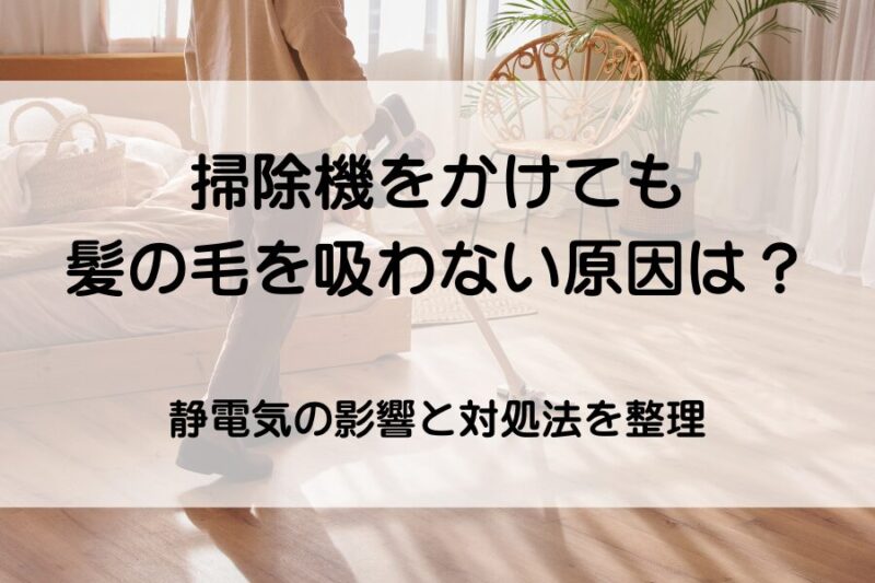 掃除機をかけている